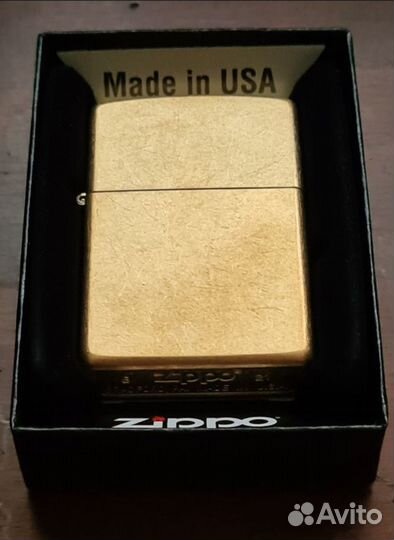 Zippo. Tumbled brass. Редк. Новая