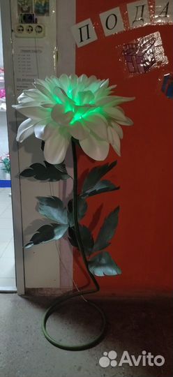 Торшер роза из изолона