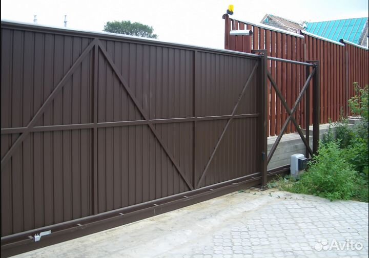 Установка заборов и откатных ворот под ключ