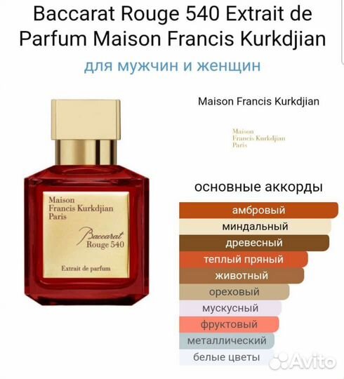 Духи Baccarat Rouge 540 Extrait de Parfum Maison F