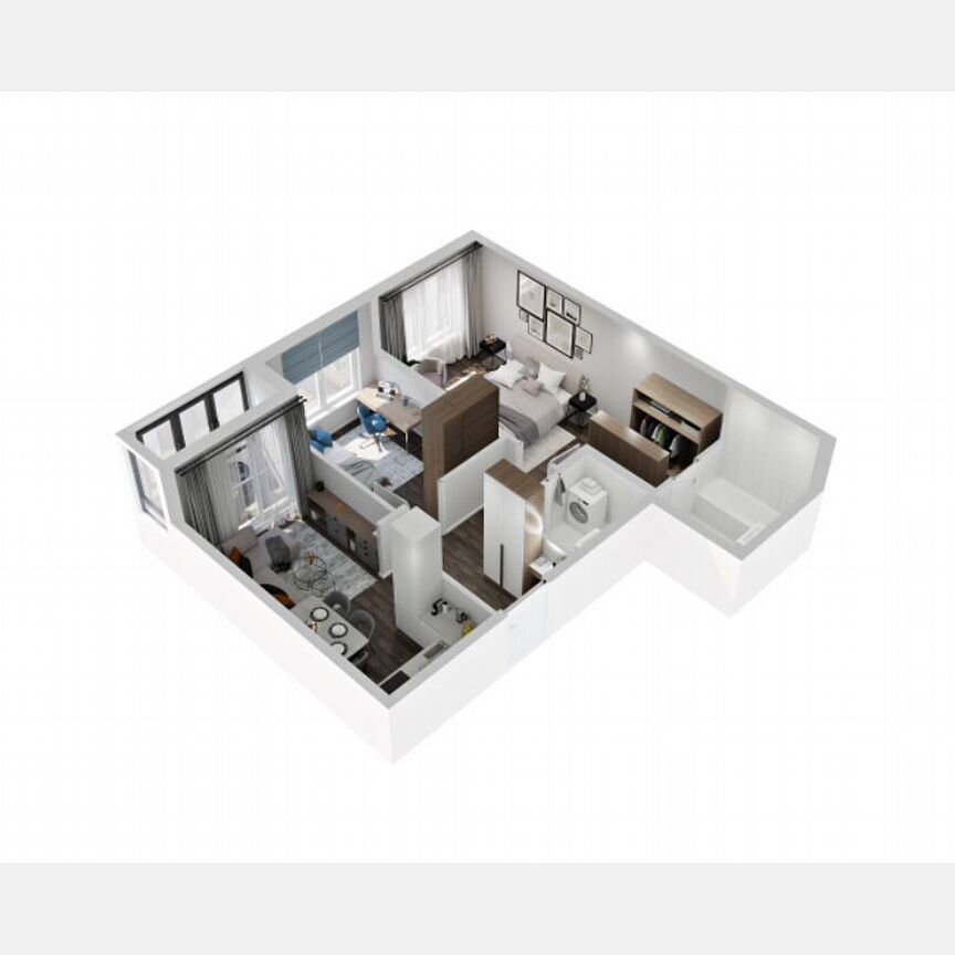 2-к. квартира, 57 м², 2/15 эт.
