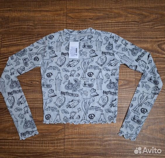 Кроп топ из сетки, размер единый