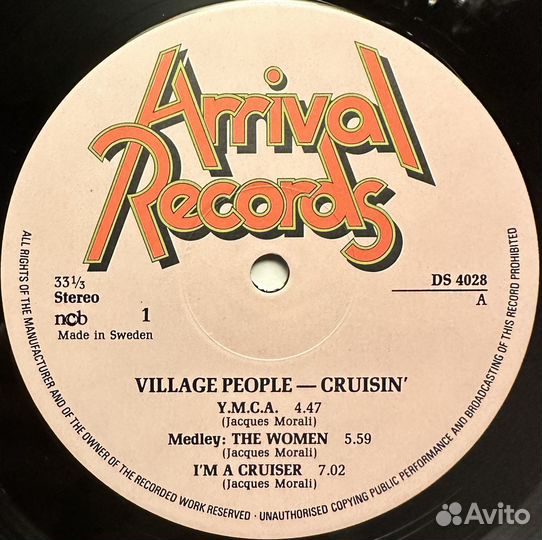 Village People – Cruisin' (Швеция 1978г.)