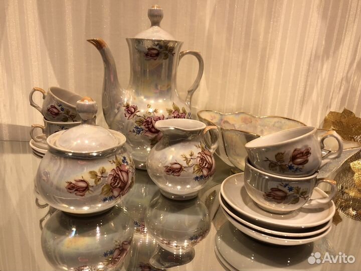 Кофейный сервиз перламутр