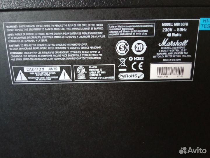 Гитарный комбоусилитель marshall mg15r
