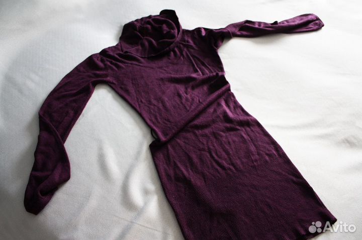 Платье трикотажное женское 42 44 фиолетовое