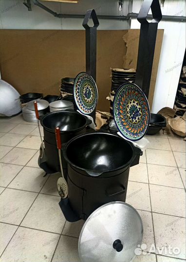 Казан Чугунный С Печкой 12л 10л комплект