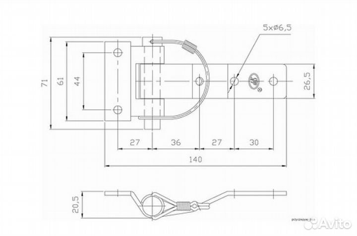 На борт прицепа петля ZN 106 Польша комплект 4шт