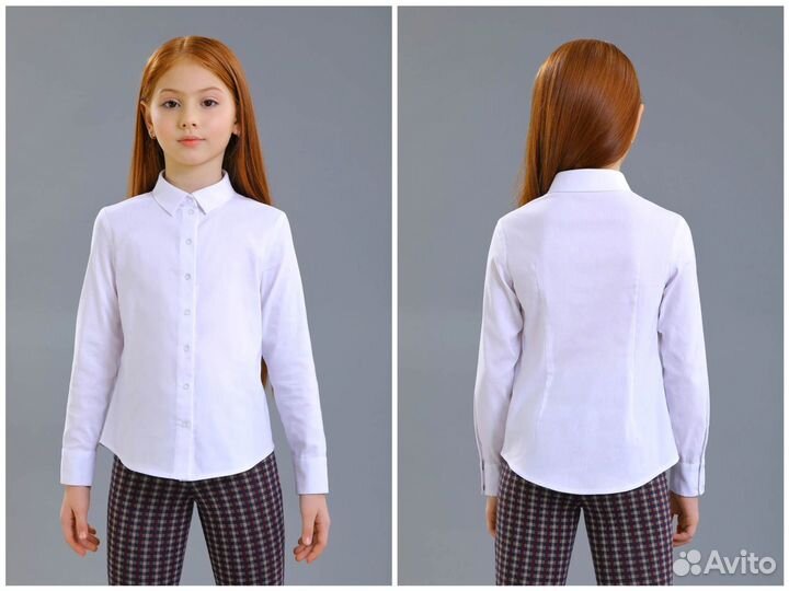 Блузка школьная на девочку 122 маленькая леди