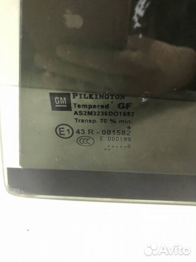 Стекло двери задней левой форточка Opel Astra H