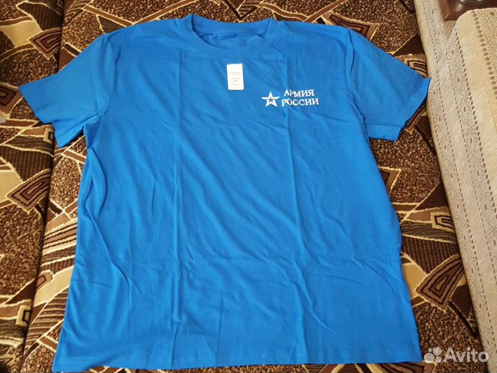 Футболка форменная голубая Армия России