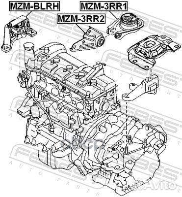 Подушка двигателя (гидравлическая) прав MZM