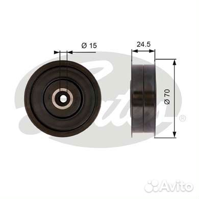 Направляющий ролик привода вспомогательных агрегат