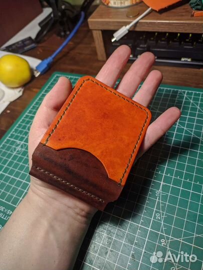 Заказ на Зажим для денег из натуральной кожи