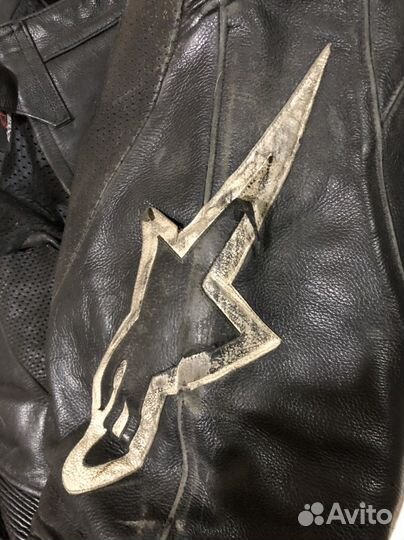 Мотоштаны кожаные мужские alpinestars