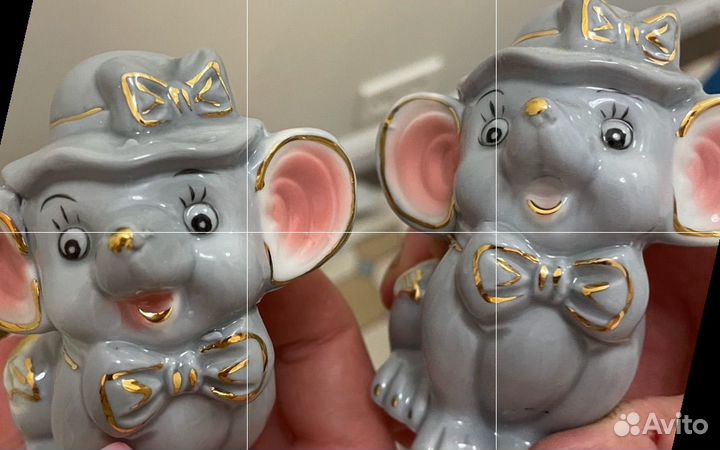 Статуэтки мышата СССР 1970-е гг. 2 шт