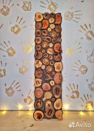 Панно из спилов дерева