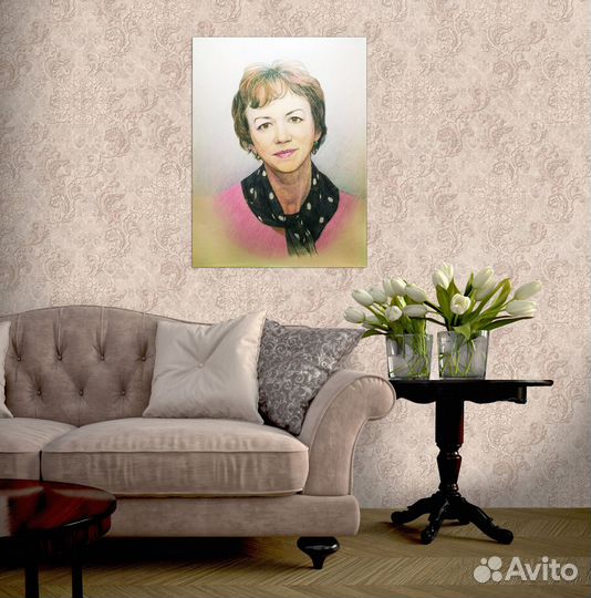 Портрет с фото карадашами, маслом на заказ