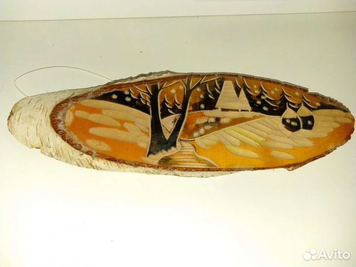 Настенное панно из спила березы