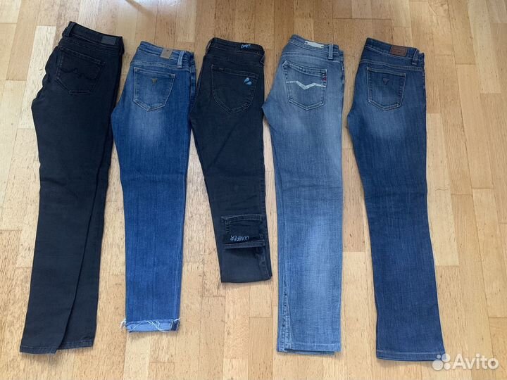 Джинсы lee, guess, replay, pepe jeans 25-26 р
