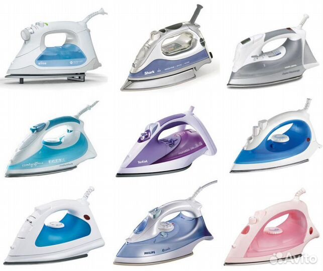 Утюги в ассортименте с гарантией