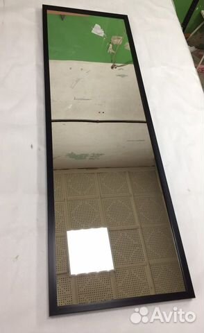 Зеркало 137х43см. в чёрном багете