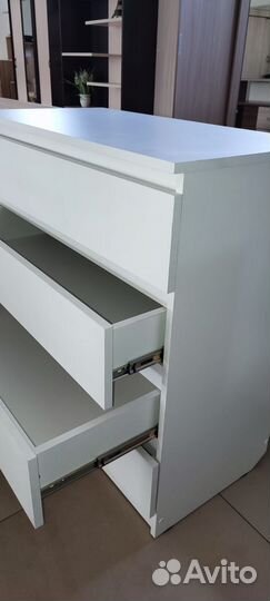 Комод Экко 4 ящика Белый 86х44х88