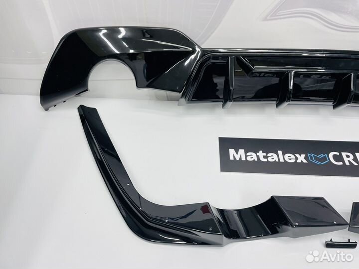 Диффузор + элероны BMW G20 MP стиль черный глянец