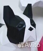 Французкий бульдог полигоальная фигура бесплатно