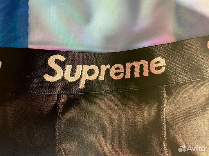 Трусы мужские чёрные Supreme boxers