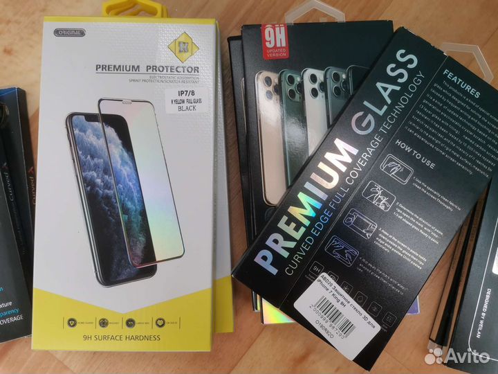 Защитные стекла на iPhone 5, 6,6s, 7, 8, 10