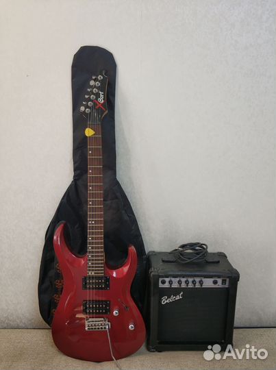 Электрогитара с комбоусилителем