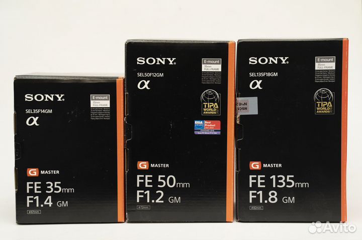 Sony E GM 1.4/35 1.2/50 1.8/135