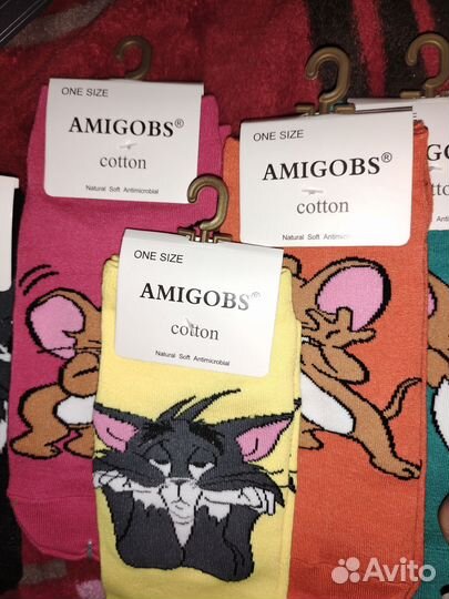 Носки с принтом Том и Джерри и Рик и Морти