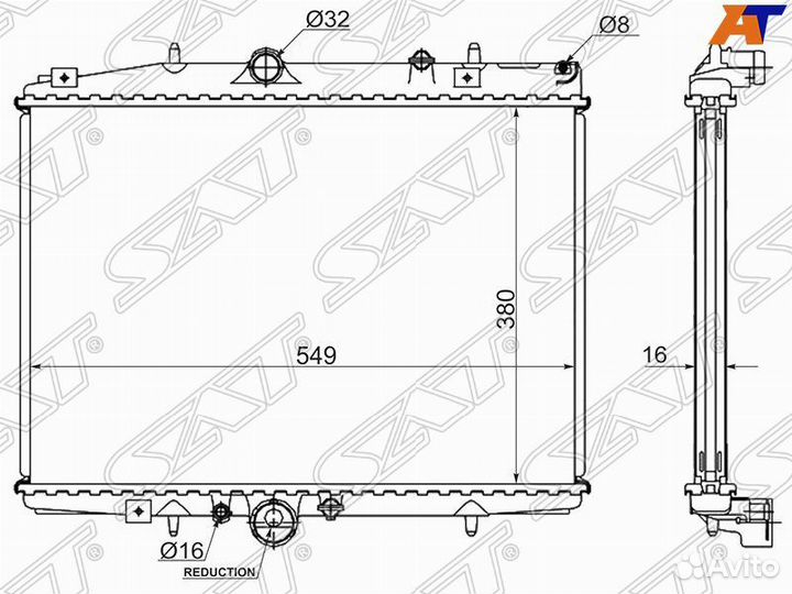 Радиатор охлаждения Пежо 406