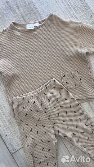 Zara вафельный костюм на девочку 92 98