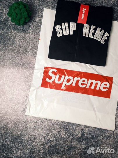 Зип худи supreme черная