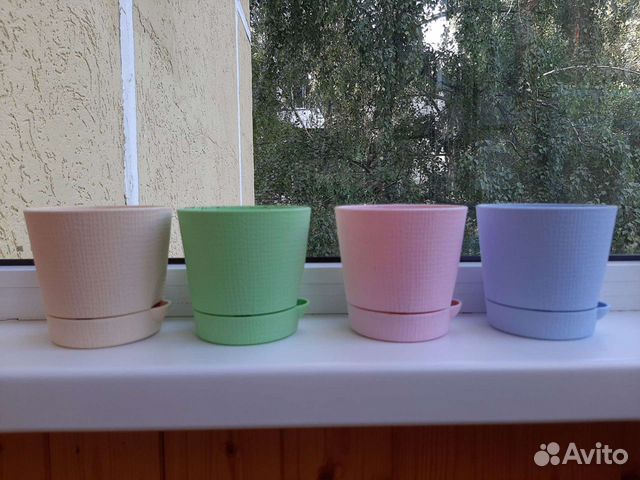 Горшки для цветов пластиковые маленькие