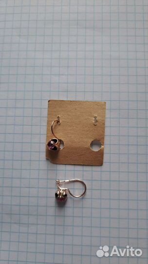 Позолоченные серьги СССР