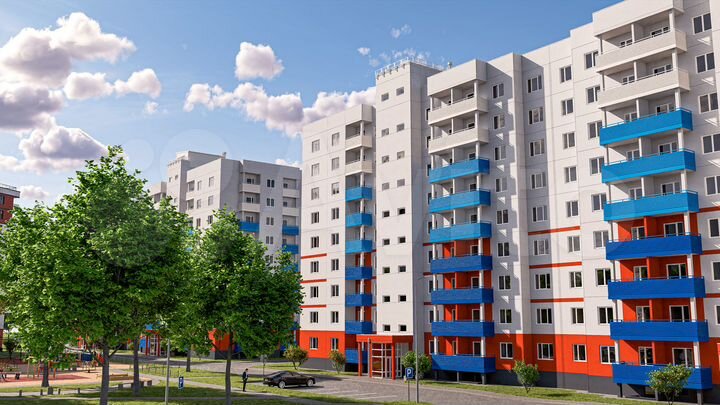 2-к. квартира, 53,9 м², 8/9 эт.