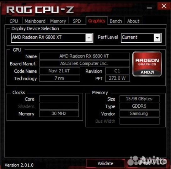 Видеокарта asus AMD Radeon RX 6800XT TUF