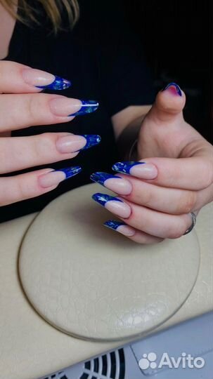 Маникюр + гель-лак, Наращивание ногтей, коррекция