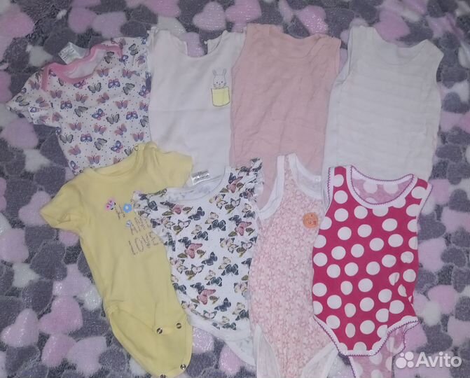 Большой пакет одежды для девочки 0-3 месяца 56-62