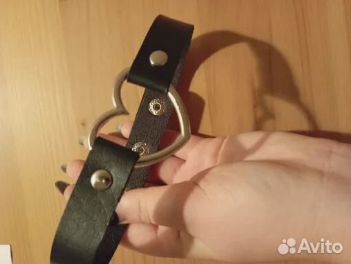 Чокер кожаный