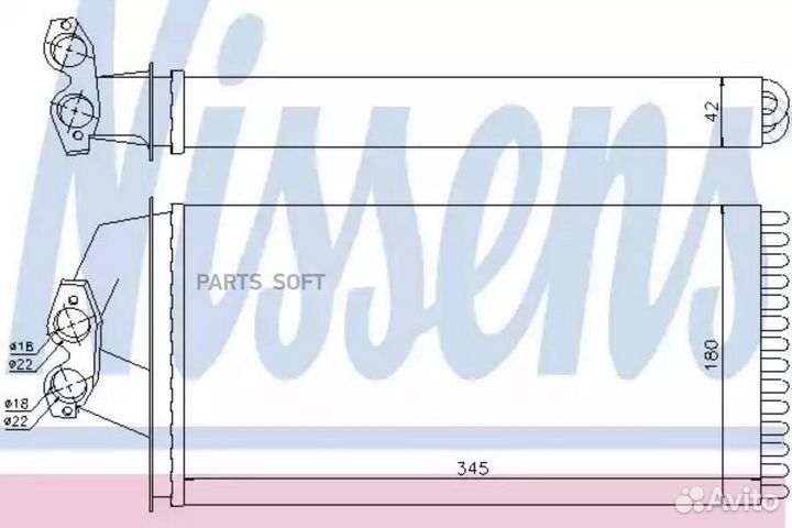 Радиатор отопителя mercedes-benz V-series W638 (19