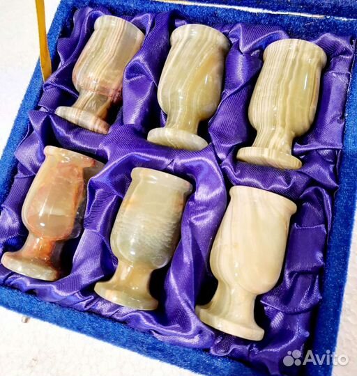 Рюмки зеленый оникс не керамика