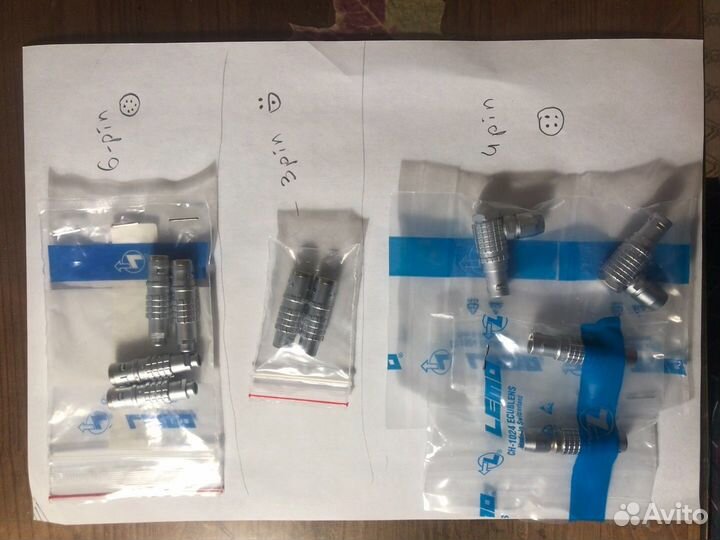 Разъемы lemo оригинал 6-pin