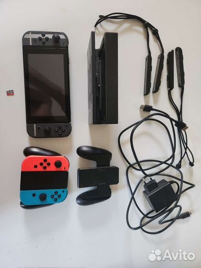 Nintendo switch 1 рев. чип SX core 4 joy-con SD512
