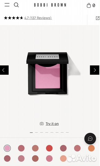 Румяна Bobbi Brown Blush pale pink 9