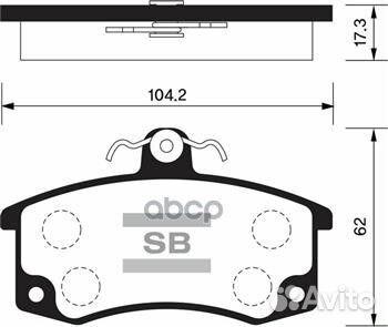 Колодки тормозные дисковые перед SP1181 Sangsin